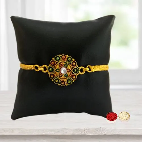 Elegant Gold Plated Rakhi