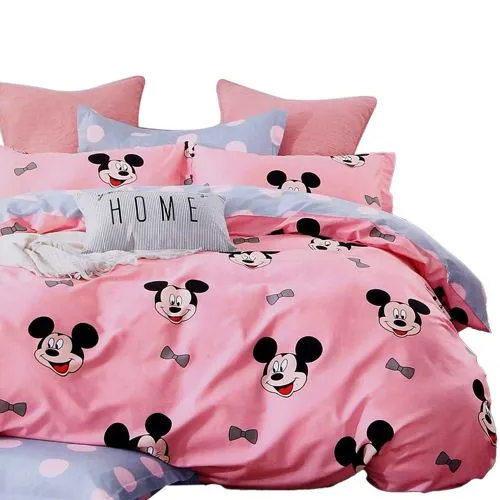 Fabulous Cartoon Print Double Bed Sheet N Pillow Cover Combo