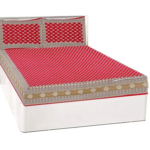 Special Rajasthani Print Double Bed Sheet N Pillow Cover Set