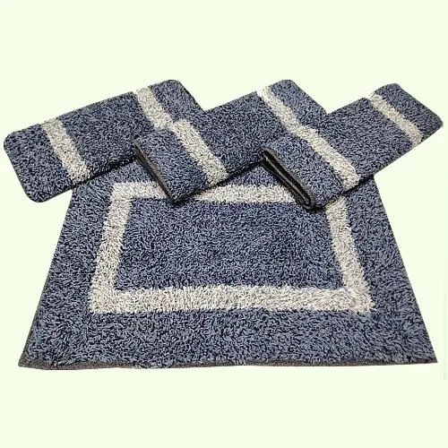 Amazing Set of 4 Piece Cotton Made Bath Mat