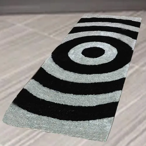 Trendy Modern Design Microfibre Polyester Shaggy Bedside Rug