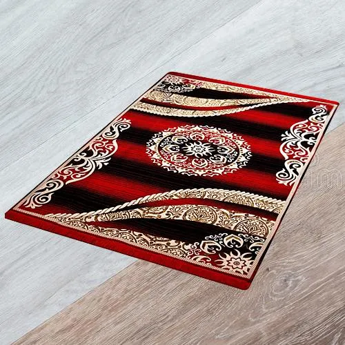 Trendy Maroon Printed Carpet