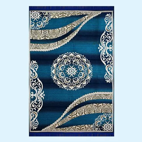 Divine Sky Blue Floral Carpet