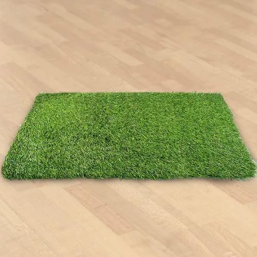 Resplendent Home Rectangular Artificial Polyester Grass Doormat
