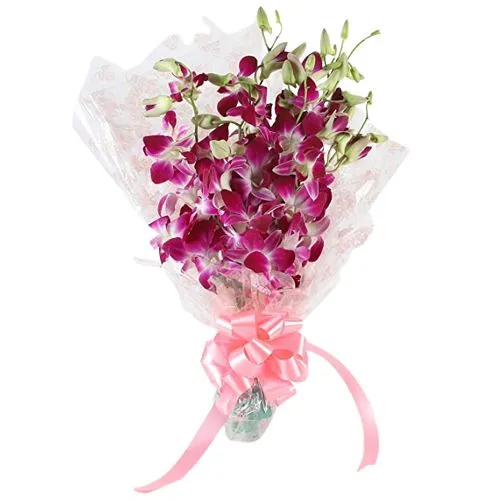 Bouquet of 8 Orchid Stems