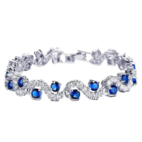 Crystal Bracelet Blue Pattern - M Cohen by Maor - Beaded bracelets - Mad  Lords