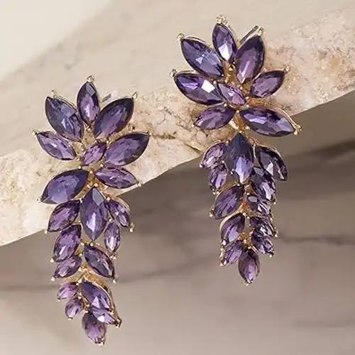 Amazing Crystal Studded Drop N Dangler Earrings