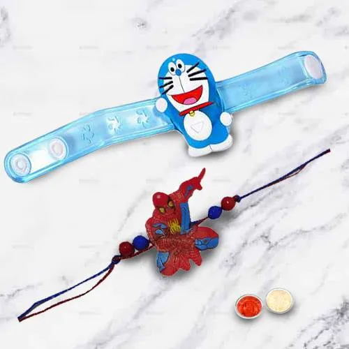 Exclusive Doraemon and Spiderman Rakhi