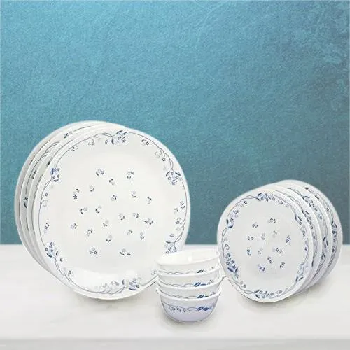 Remarkable Corelle Provincial Blue n White Glass Dinner Set