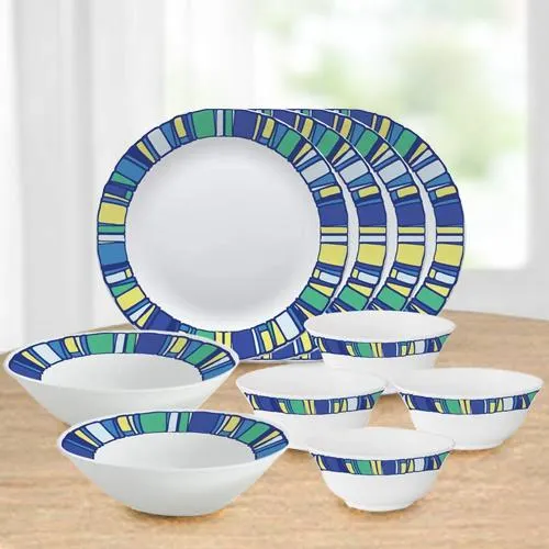 Marvvelous Larah by Borosil Tiara Series Opalware Dinner Set