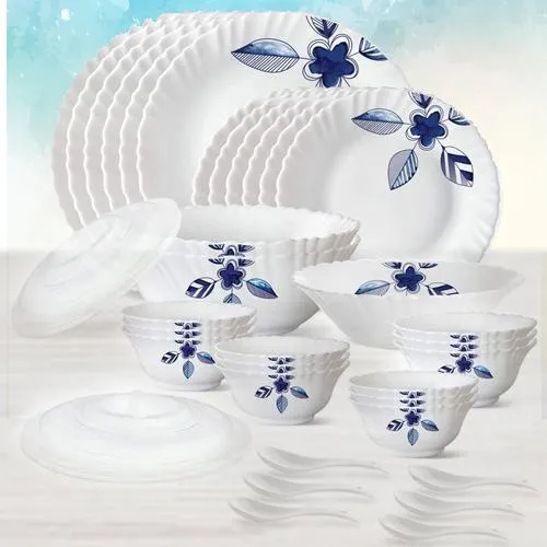 Fantastic Larah by Borosil Morning Glory Silk Series Dinner Set