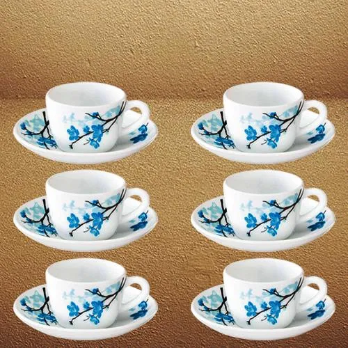 Stunning Larah By Borosil 12pc Cup n Saucer Set