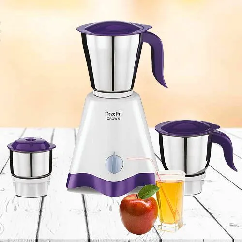 Enchanting White n Purple Mixer Grinder from Preethi