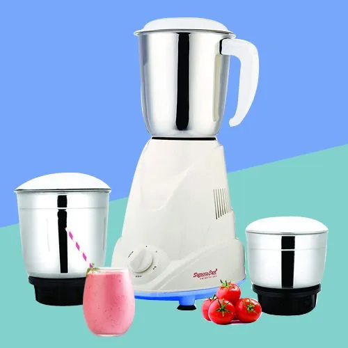 Gratifying Eco Plus White Mixer Grinder from Signora Care