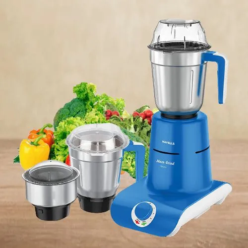 Dashing Havells Blue Color Mixer Grinder with Overload indicator