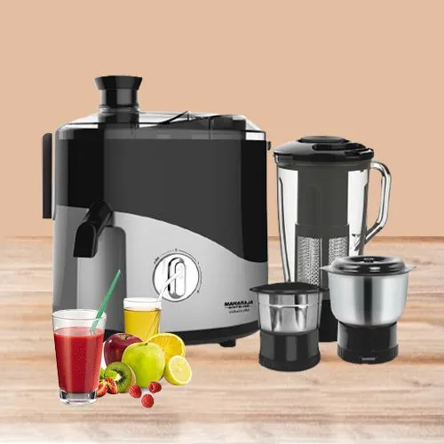 Fascinating Maharaja Whiteline 3 Jars Juicer Mixer Grinder in Black  N  Silver