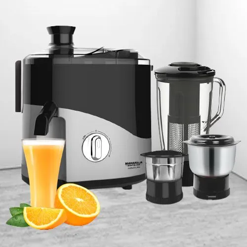 Fantastic Maharaja Whiteline 3 Jars Juicer Mixer Grinder in Black n Silver