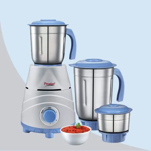 Fascinating Prestige Blue Color Mixer Grinder with 3 Jars