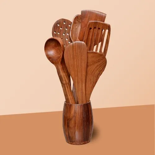 Classy Wooden Serving and Cooking Spoon Set