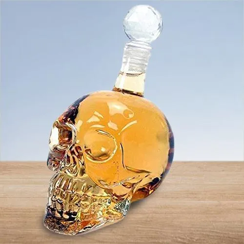 Attractive Crystal Head Skull Wine Bottle Decanter