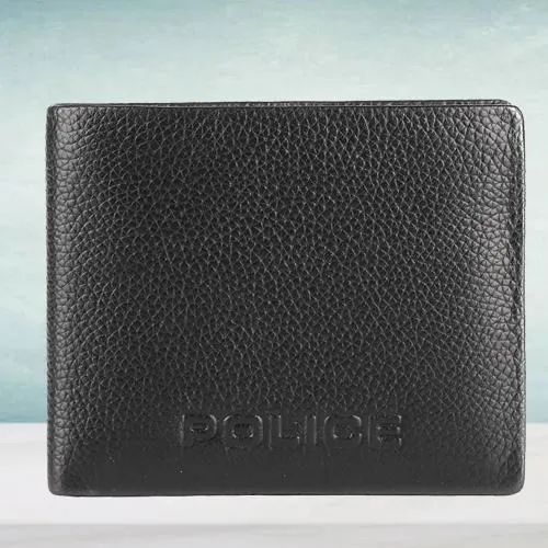 Fabulous Police Brand Mens Leather Wallet in Black
