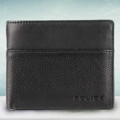 Impressive Mens Leather Wallet in Black from Police