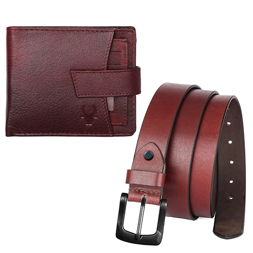 Attractive Set of WildHorn Leather Mens Wallet N Belt