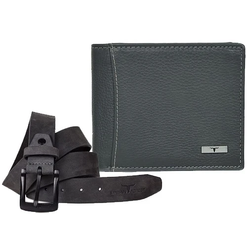 Amusing Mens Leather Wallet N Belt Combo