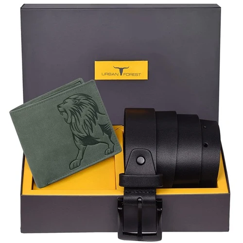 Stunning Urban Forest Wallet N Belt Gift Set for Him