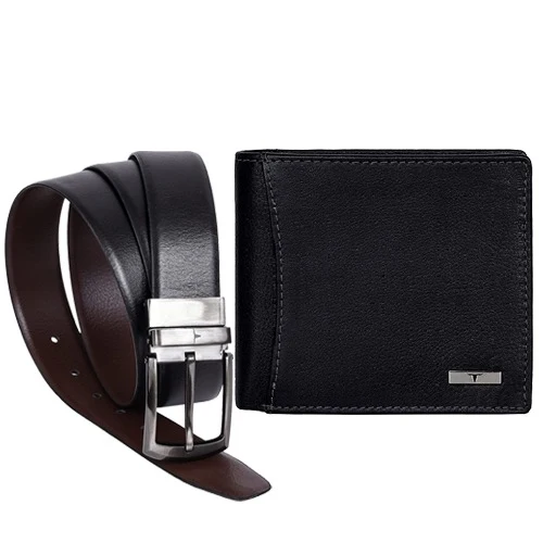 Classic Urban Forest Wallet N Reversible Belt Combo for Men