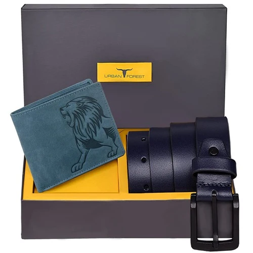 Gorgeous Urban Forest Leather Wallet N Belt Combo for Men