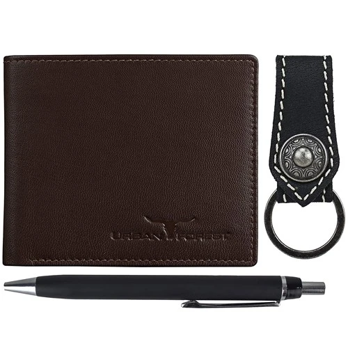 Marvelous Urban Forest Gents Wallet with Keyring N Pen Set