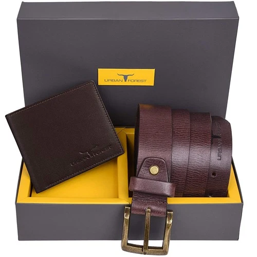 Classy Mens Wallet N Belt Combo from Urban Forest