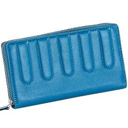 Buy Leather Ladies Wallet in Sky Blue