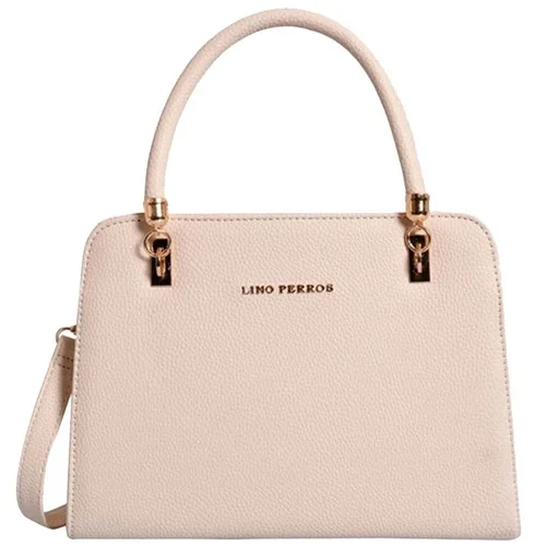 Appealing Lino Perros White Faux Leather Women Handbag