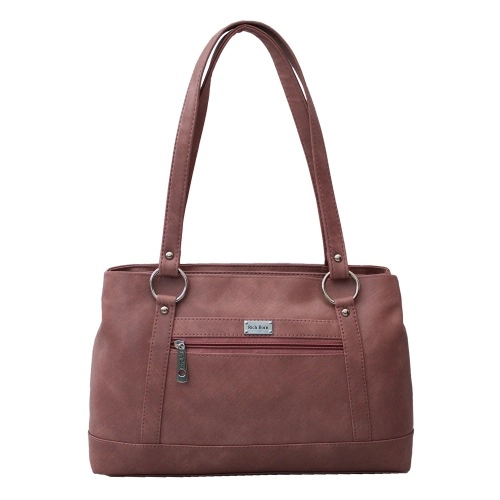 Awesome Twin Partition Office Bag for Her in Peach Color