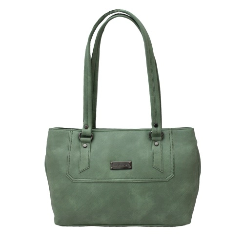Gaudy Green Colored Vegan Leather Bag for Her