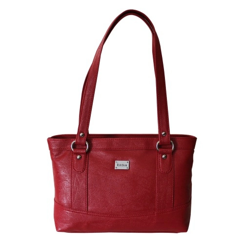 Maroon Ladies Vanity Bag with Double Chambers