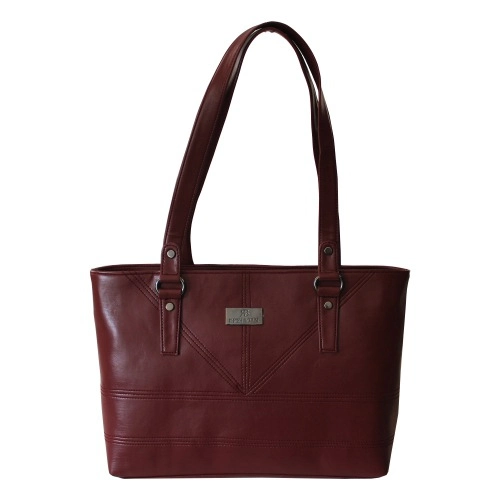 Front Stiches Design Maroon Vanity Bag for Her
