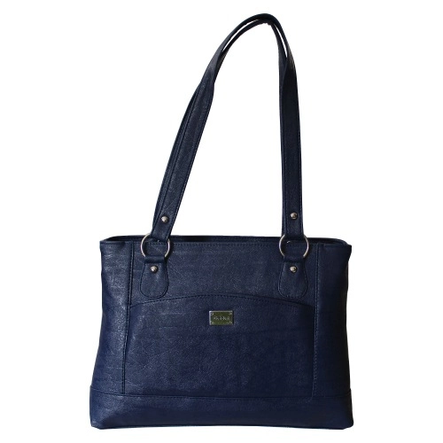Gaudy Dark Blue Womens Vanity Bag with Two Chambers