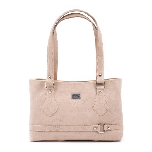 Alluring Light Pink Bottom Belt Design Ladies Shoulder Bag