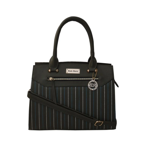 Exotic Striped Front Design Ladies Bag