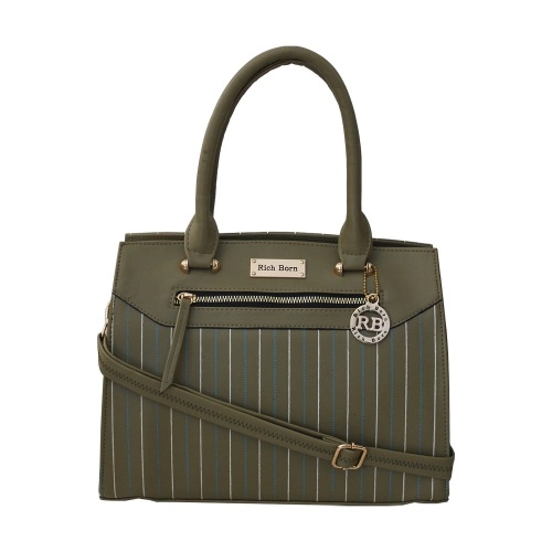 Fabulous Striped Front Design Womens Bag