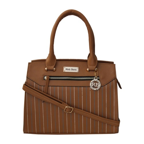 Trendy Striped Front Design Ladies Bag