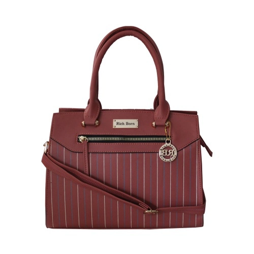 Graceful Ladies Bag with Striped Front Design