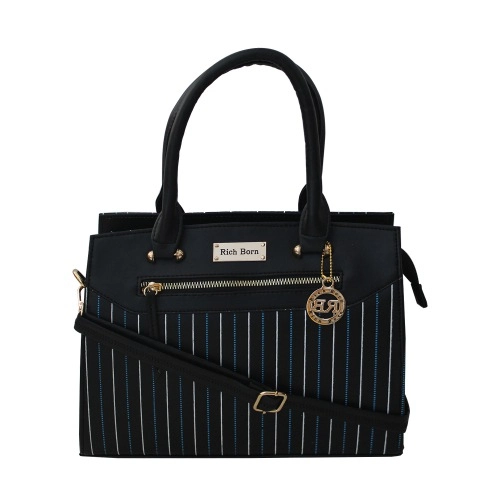 Striped Front Design Ladies Bag