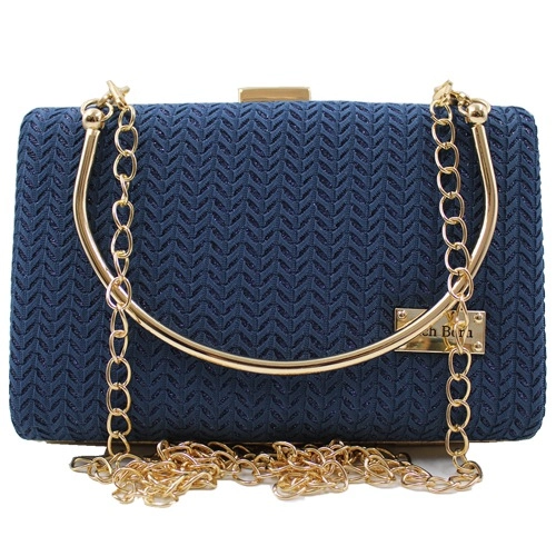 Blue Vanity Bag for Her with Cool Sling Chain