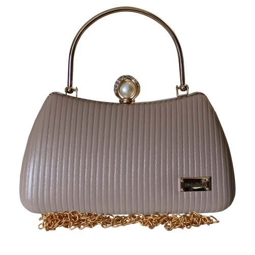 Suave Party Purse for Her with Striped Embossed Design