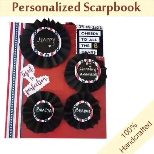 Graceful Personalized Handcrafted Scrap Book of Photos  N  Messages
