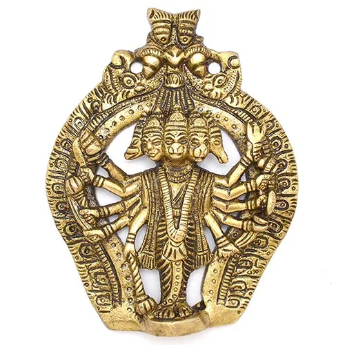 Antique Gift of Panchmukhi Hanuman Brass Idol